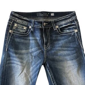 Miss Me Dark Blue Denim Jeans mid rise. Size 29